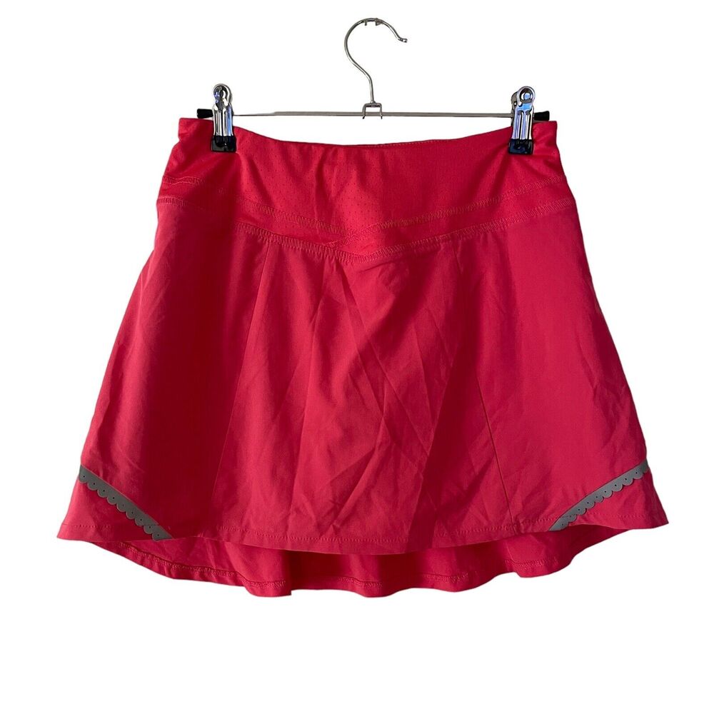 Title Nine XS Skort Activewear Stretch Coral Pink Orange Ruffle Shorts